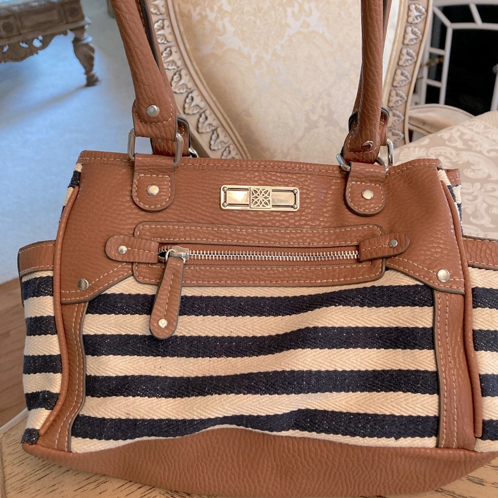 Striped nautical handbag